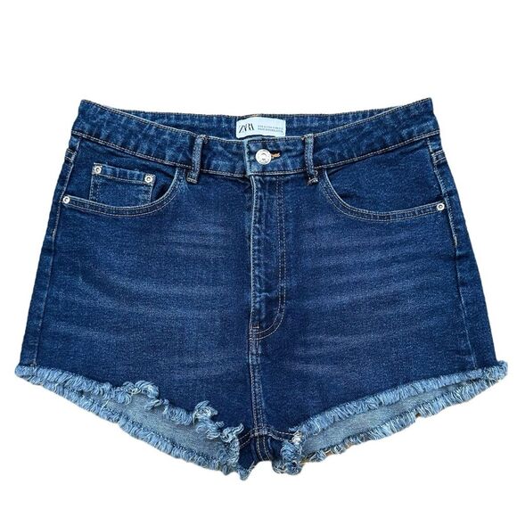 Zara Join Life Shorts - Size 10 - High Rise - Fringe Hem - Like New! - Picture 1 of 5